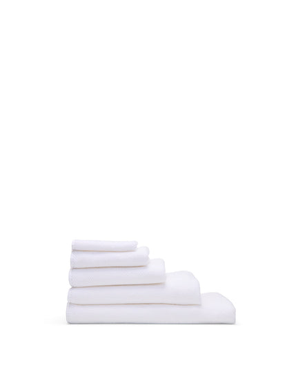 Henley Textured White Bath Towel