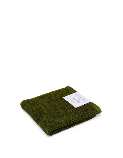 Henley Textured Olive Face Washer