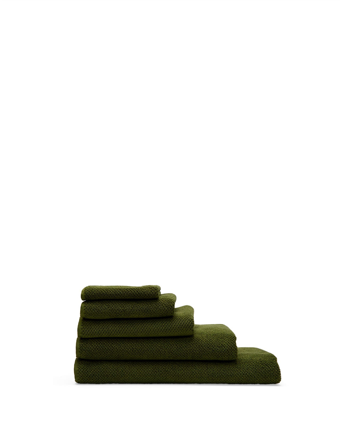 Henley Textured Olive Face Washer