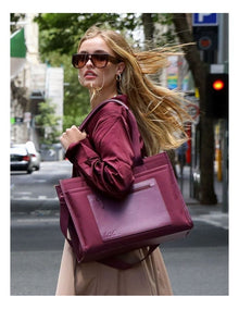 Commuter Tote in Plum