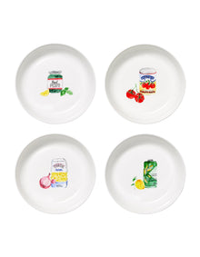 Valentina 21.5cm Set of 4 Porcelain Dinner Bowls Assorted Print