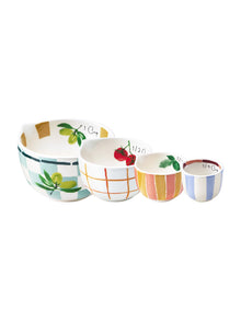Valentina 10cm Set of 4 Stoneware Measuring Cups Print Set