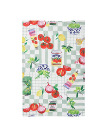 Florence 45cm x 70cm Set of 2 Cotton Tea Towels Italian Ingredients Print