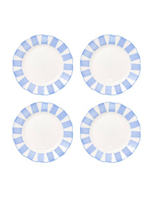 Emery 26.5cm Set of 4 Porcelain Dinner Plates Sky Stripe