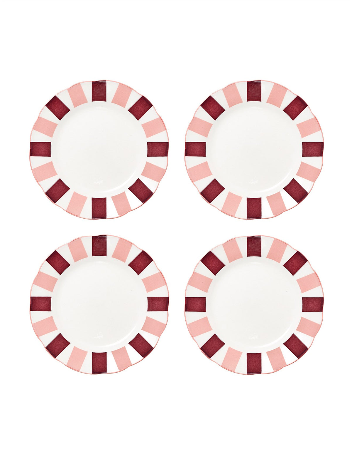 Emery 26.5cm Set of 4 Porcelain Dinner Plates Snowberry