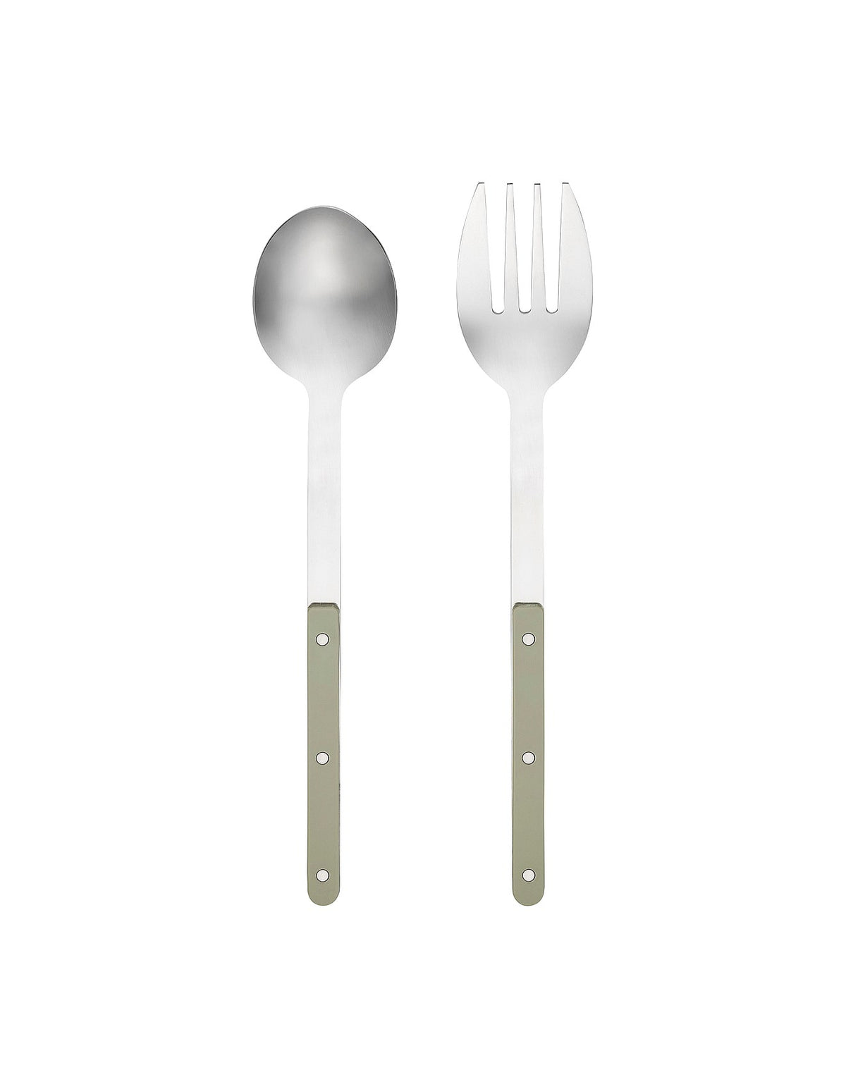 Sona Stainless Steel Salad Servers Set of 2 Sage