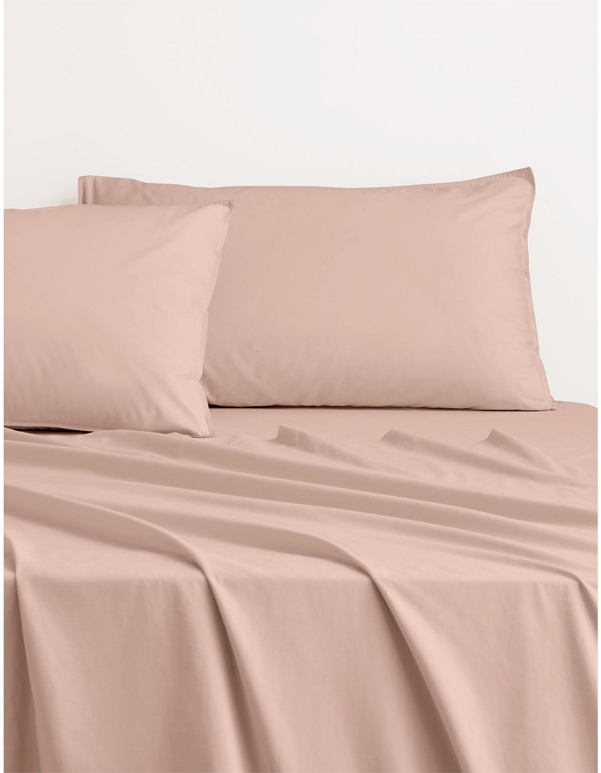 BAYLEY WASHED PERCALE SHEET SET DOUBLE IN CLAY
