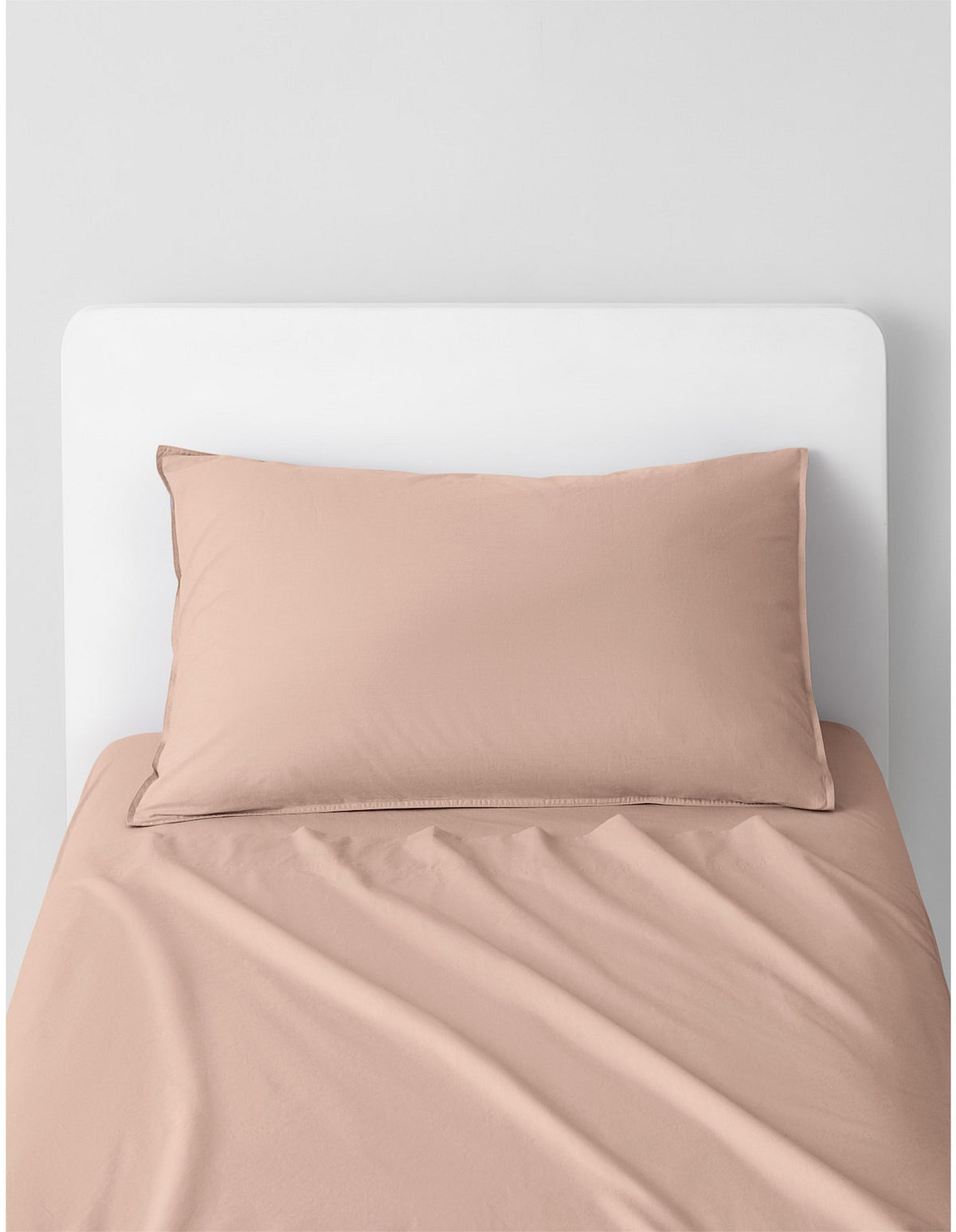 BAYLEY WASHED PERCALE SHEET SET KING SINGLE IN CLAY