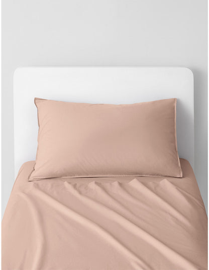 BAYLEY WASHED PERCALE SHEET SET SINGLE IN CLAY