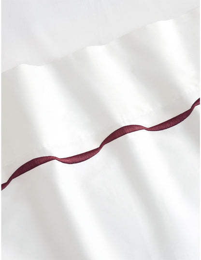 BELGRAVE FLAT SHEET KING IN DARK CHERRY