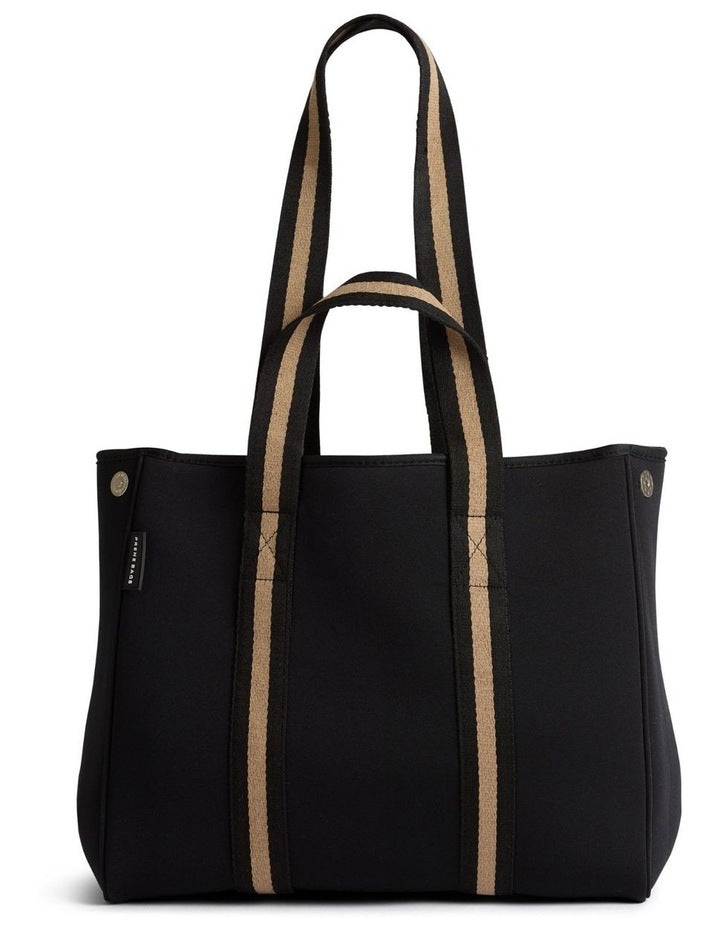 The Gigi Tote Bag in Black/Beige