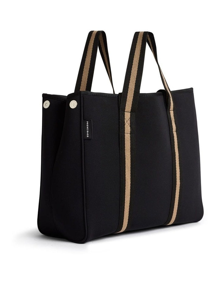 The Gigi Tote Bag in Black/Beige
