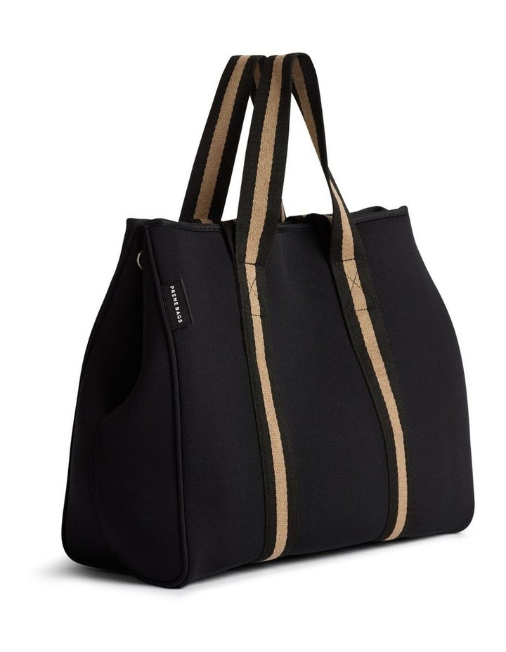The Gigi Tote Bag in Black/Beige