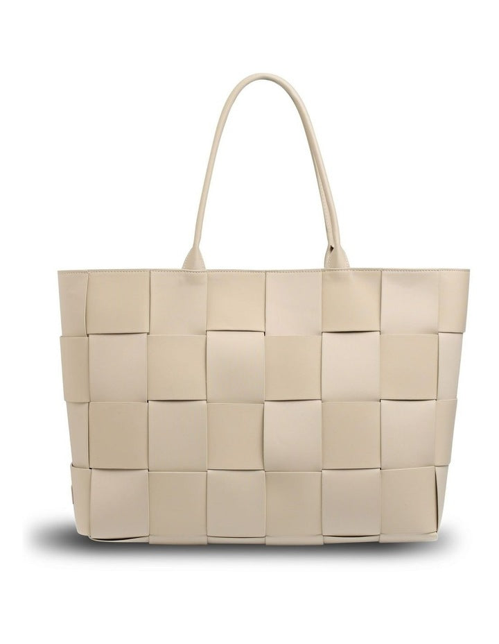 The Holiday Tote Bag in Buff Beige