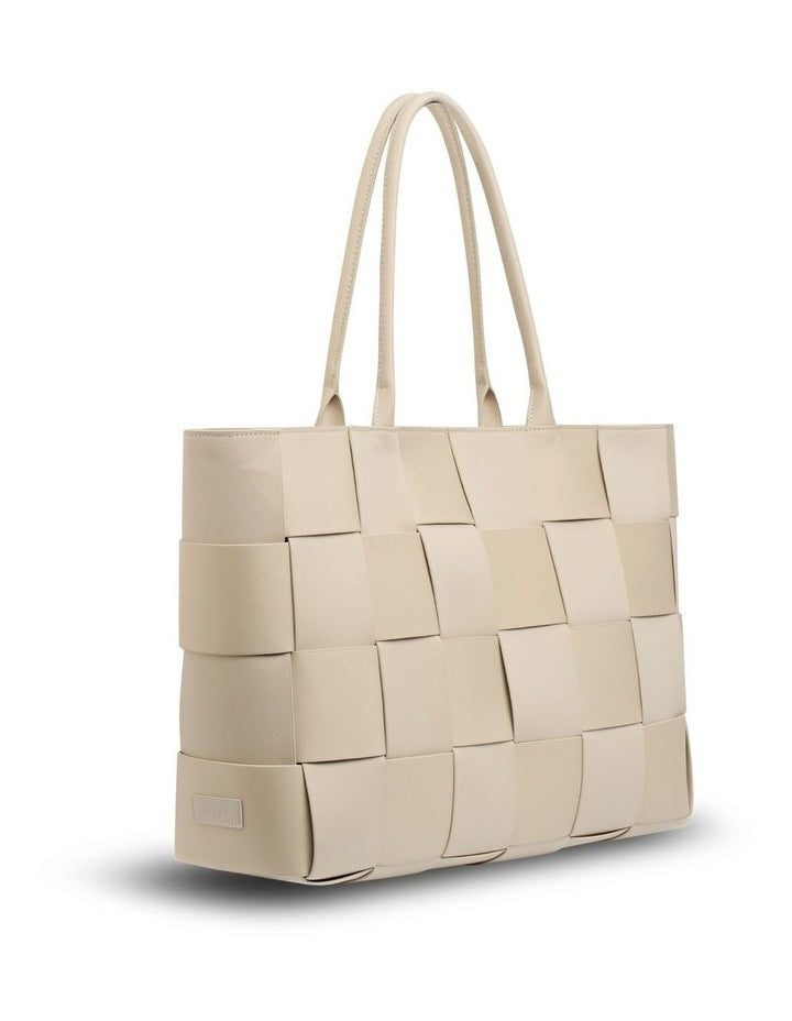 The Holiday Tote Bag in Buff Beige