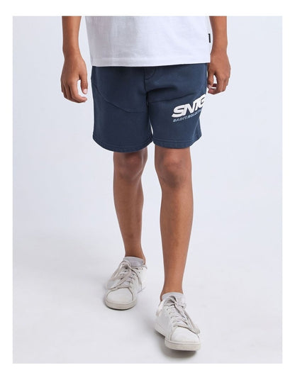 Challenger Fleece Short (8-16 Years) in Blue