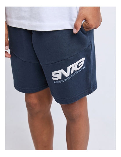 Challenger Fleece Short (8-16 Years) in Blue