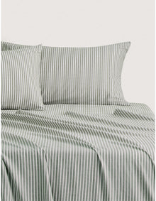 REILLY STRIPE DOUBLE SHEET SET IN JUNGLE