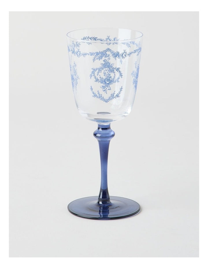 Mazarine Wine Glass 320ml Set of 4 in Blue