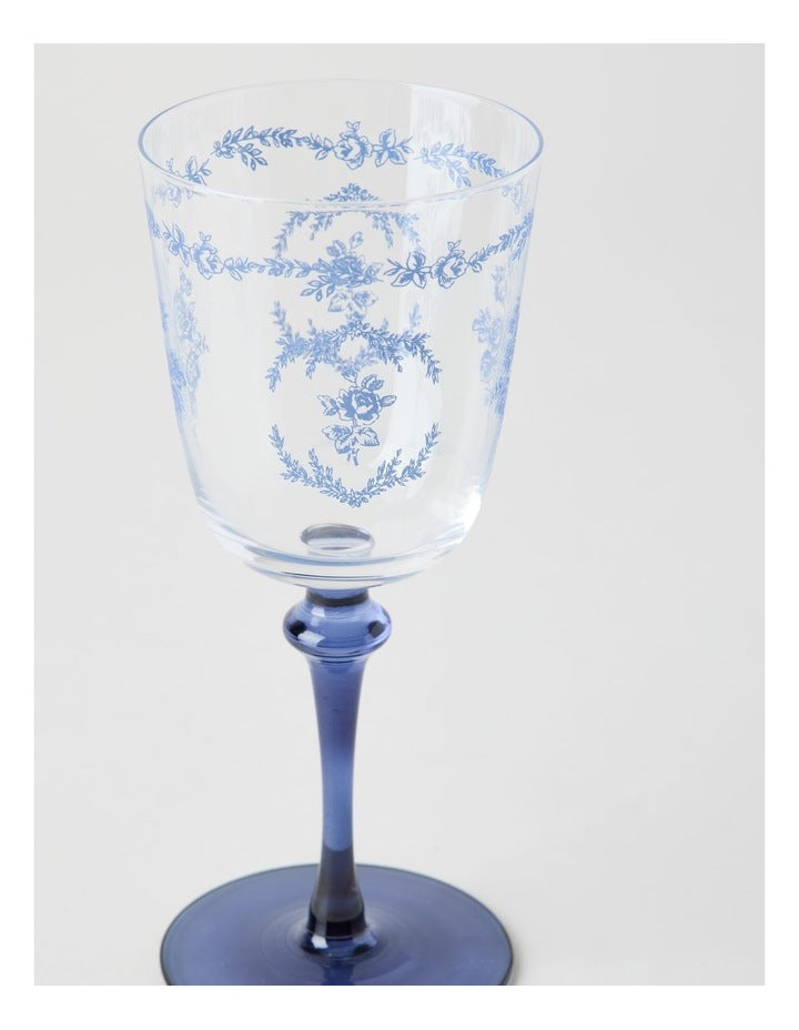 Mazarine Wine Glass 320ml Set of 4 in Blue