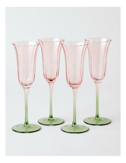 Tulips Champagne Glass 160ml Set of 4