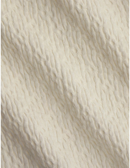 TEXTURES DAPPLED WEAVE QUEEN QUILT COVER SET IN ALABASTER