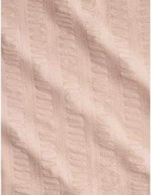 TEXTURES SEERSUCKER STRIPE KING QUILT COVER SET IN PINK SALT