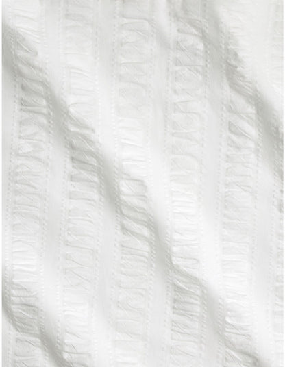 TEXTURES SEERSUCKER STRIPE KING QUILT COVER SET IN WHITE