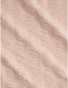 TEXTURES SEERSUCKER STRIPE QUILT COVER SET IN PINK SALT