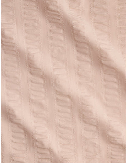 TEXTURES SEERSUCKER STRIPE QUILT COVER SET IN PINK SALT
