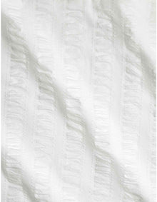 TEXTURES SEERSUCKER STRIPE SK QUILT COVER SET IN WHITE