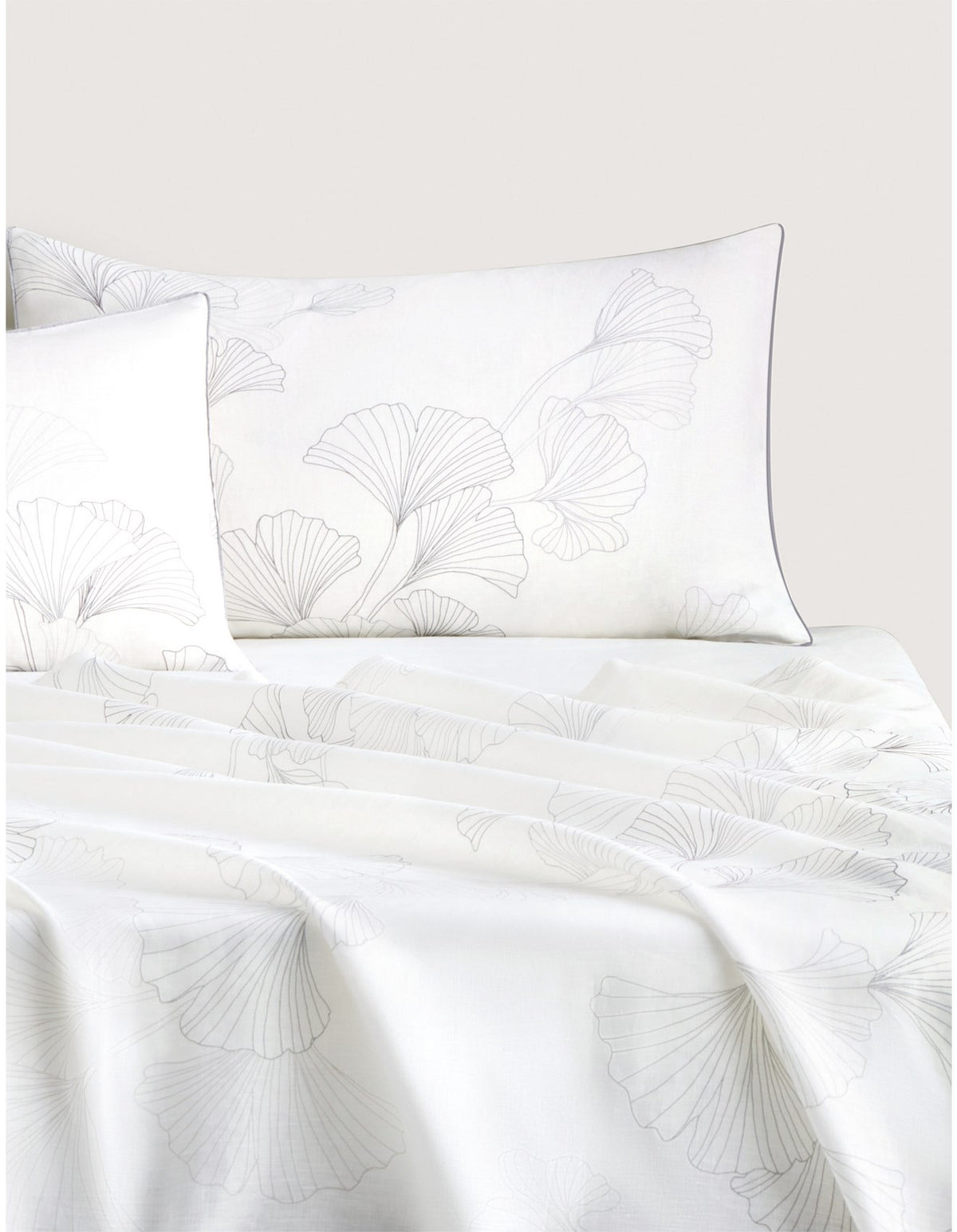 ABBOTSON GINGKO ONE SIZE FLAT SHEET IN WHITE