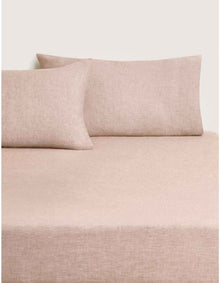 ABBOTSON QUEEN 40CM FITTED SHEET IN CLAY MARLE