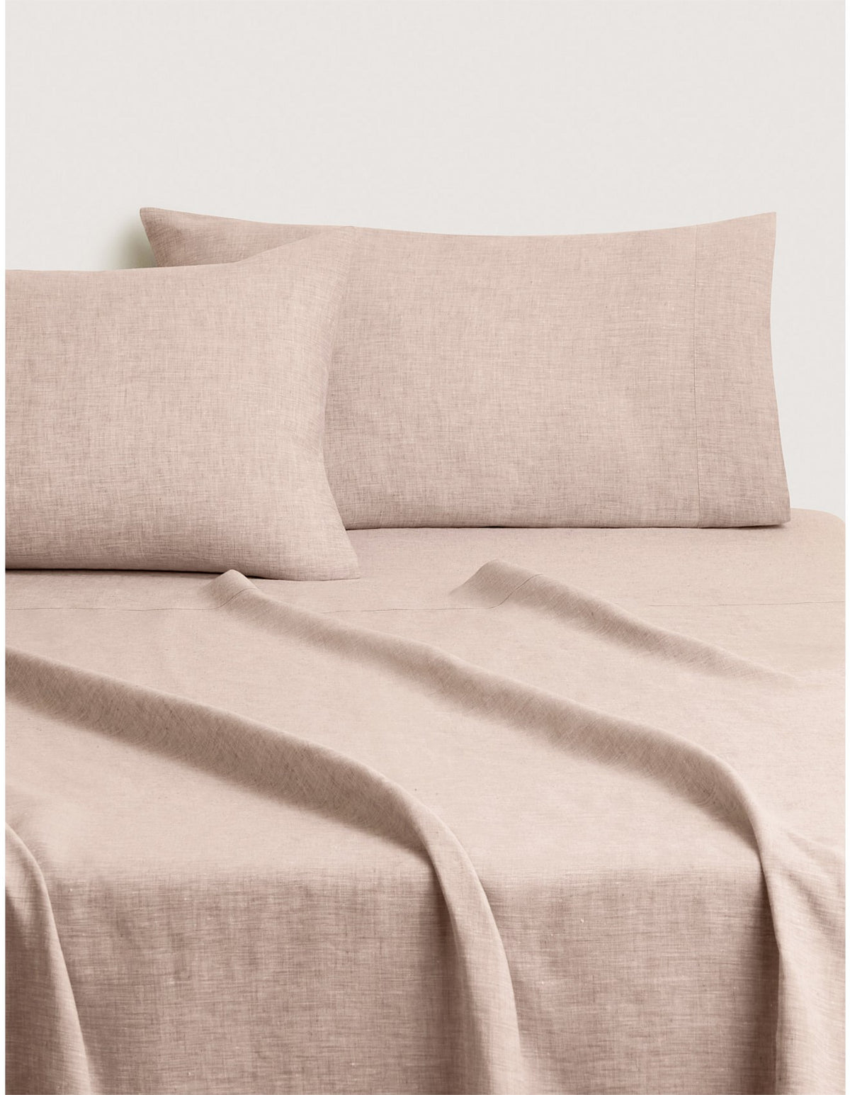 ABBOTSON QUEEN FLAT SHEET IN CLAY MARLE