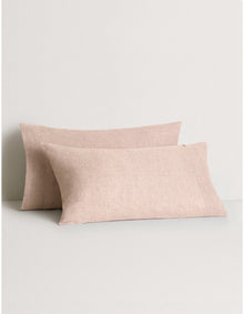 ABBOTSON PILLOWCASE PAIR IN CLAY MARLE