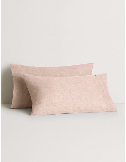 ABBOTSON PILLOWCASE PAIR IN CLAY MARLE