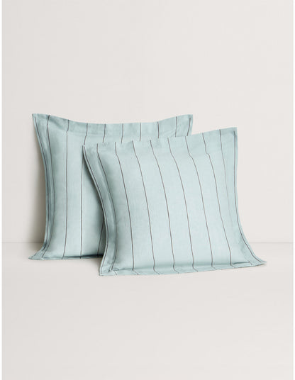 ABBOTSON STRIPE EUROPEAN PILLOWCASE IN ICE