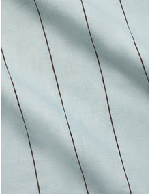 ABBOTSON STRIPE QUEEN FLAT SHEET IN ICE