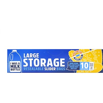 I Was A Milk Bottle Latge Storage Resealable Slider Bags 10 pack