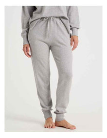 Cuffed Knit Sleep Pants in Grey Marle
