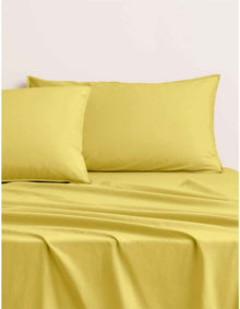 BAYLEY WASHED PERCALE SHEET SET KING IN LIGHT SUNLIGHT