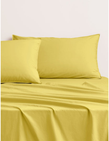 BAYLEY WASHED PERCALE SHEET SET KING IN LIGHT SUNLIGHT