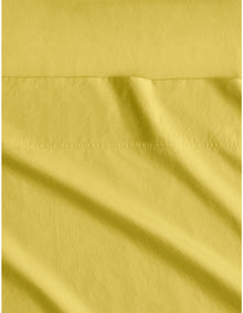 BAYLEY WASHED PERCALE SHEET SET QUEEN IN LIGHT SUNLIGHT
