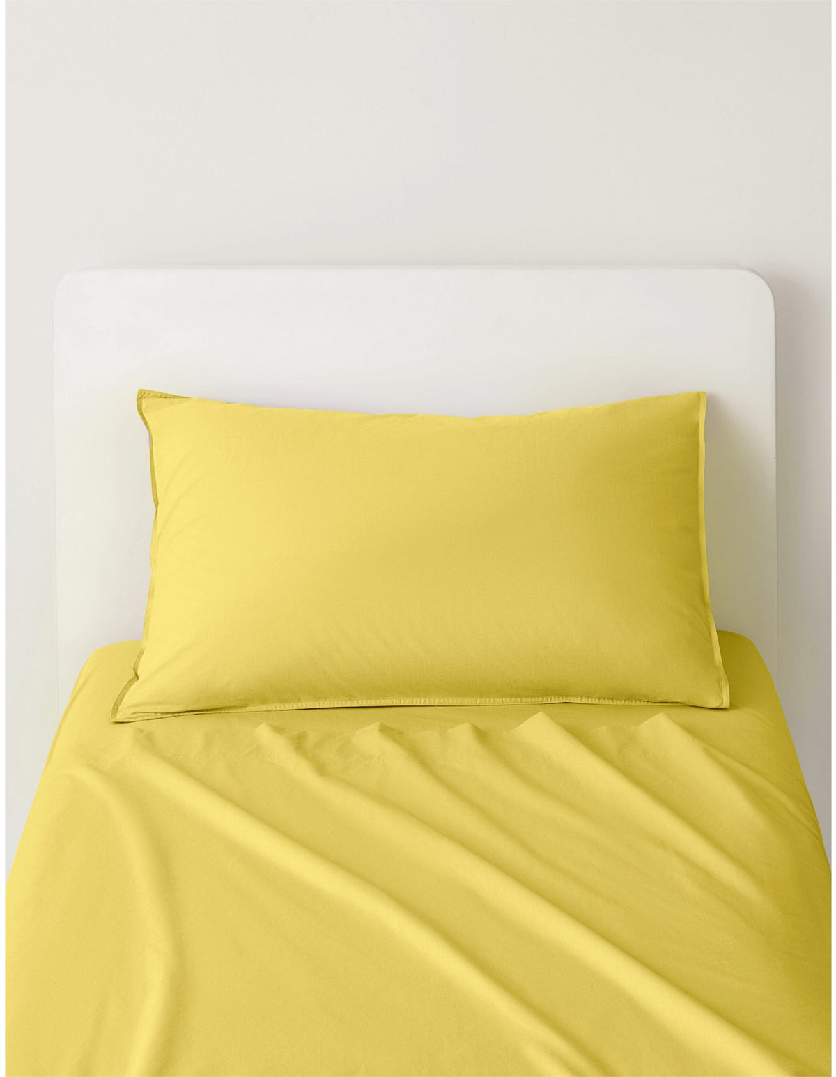 BAYLEY WASHED PERCALE SHEET SET SINGLE IN LIGHT SUNLIGHT
