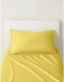 BAYLEY WASHED PERCALE SHEET SET SINGLE IN LIGHT SUNLIGHT