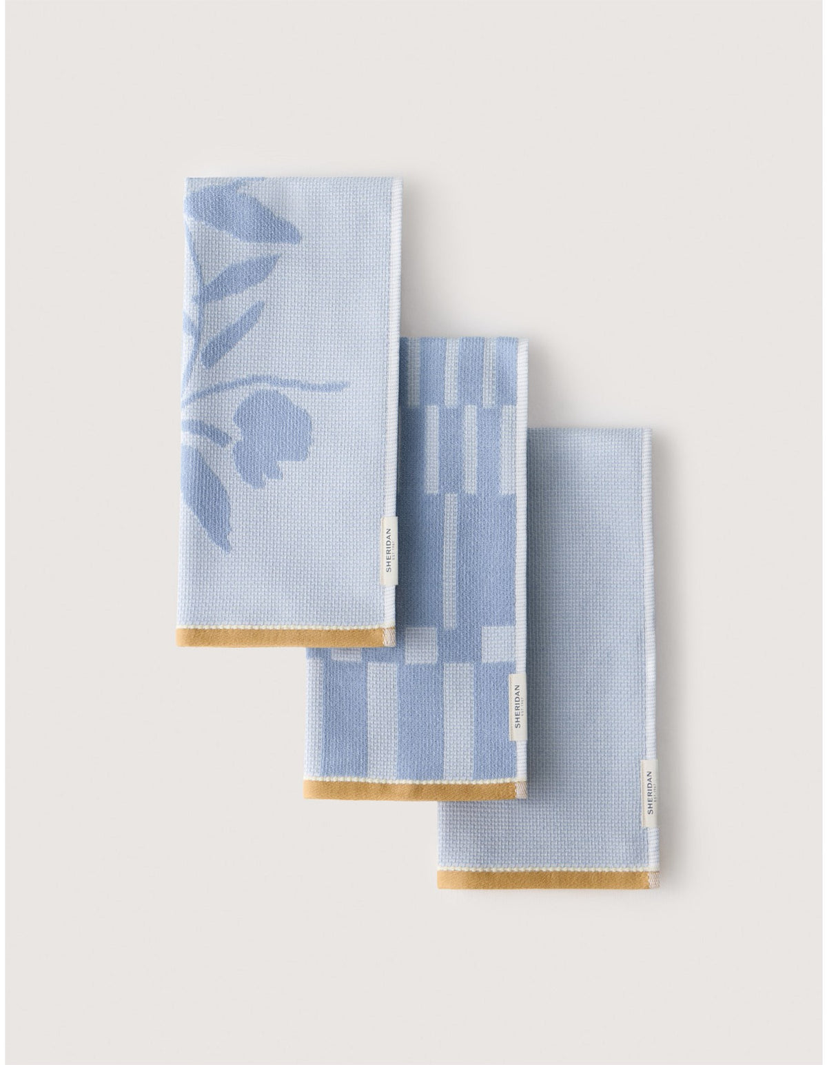 ELEY TEA TOWEL 3 PACK IN GLACIER