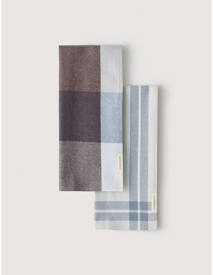 LUMO TEA TOWEL 2 PACK IN GLACIER