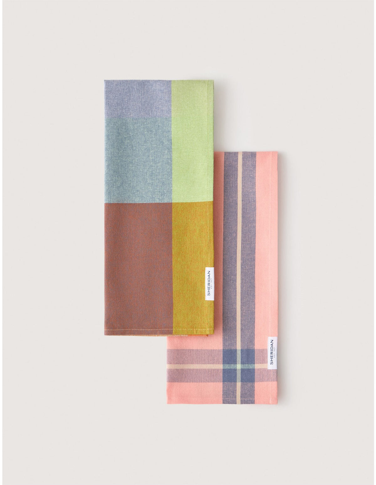 LUMO TEA TOWEL 2 PACK IN PEACH