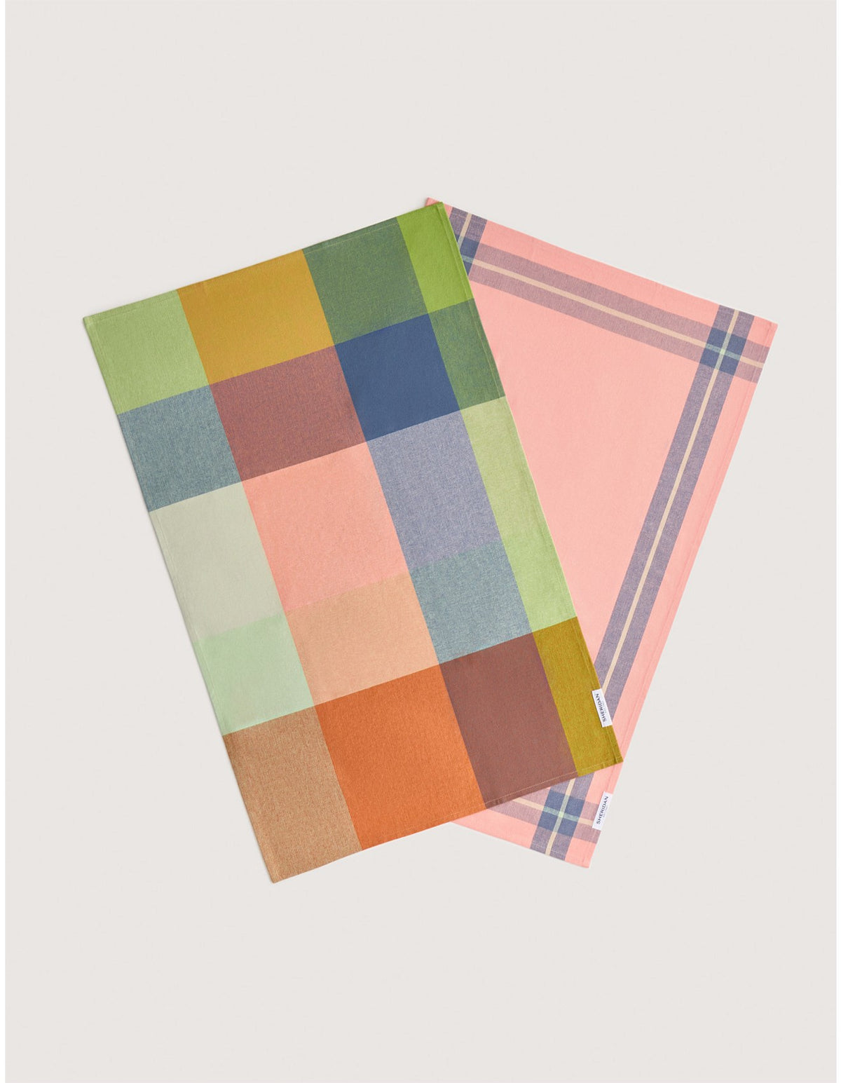 LUMO TEA TOWEL 2 PACK IN PEACH