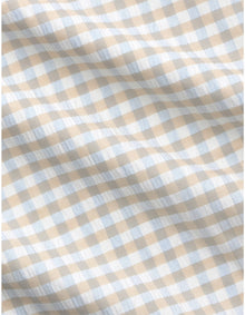 ROMI CHECK QUILT COVER SET QUEEN IN MOONSTONE